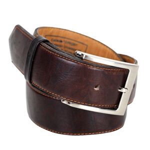 Nicaragua SADDLE BROWN GENUINE LEATHER 1.5"Wd CASUAL DRESS MEN'S BELT Sz 32 (G62